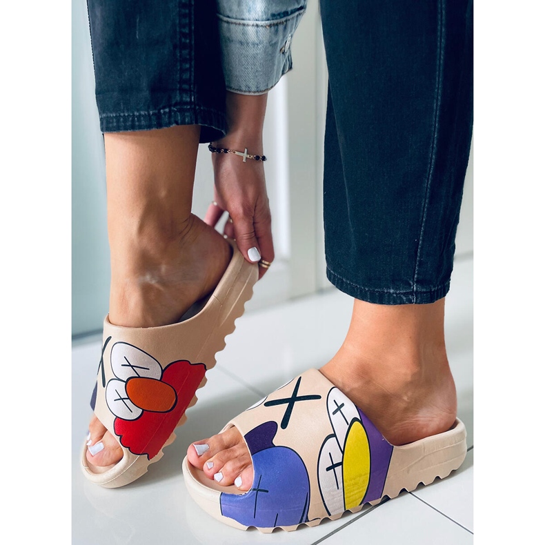 Chaussons à imprimé Clancy Khaki coloré kaki multicolore 1