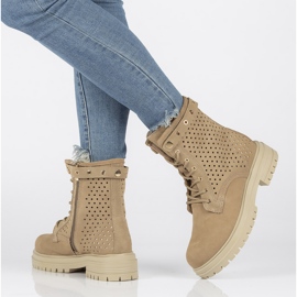 Bottines en cuir Filippo DBT3716/22 Be beige 7