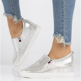 Chaussures en cuir Filippo DP1356 / 22 Si argent 1