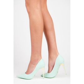 Seastar Escarpins en daim sur un talon bleu 1