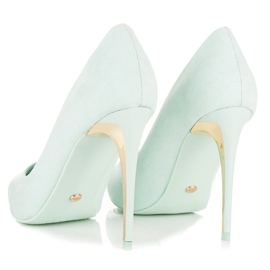 Seastar Escarpins en daim sur un talon bleu 4