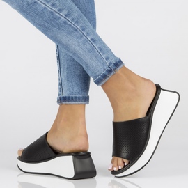 Babouches en cuir Filippo DK3614/22 Bk noir le noir 1