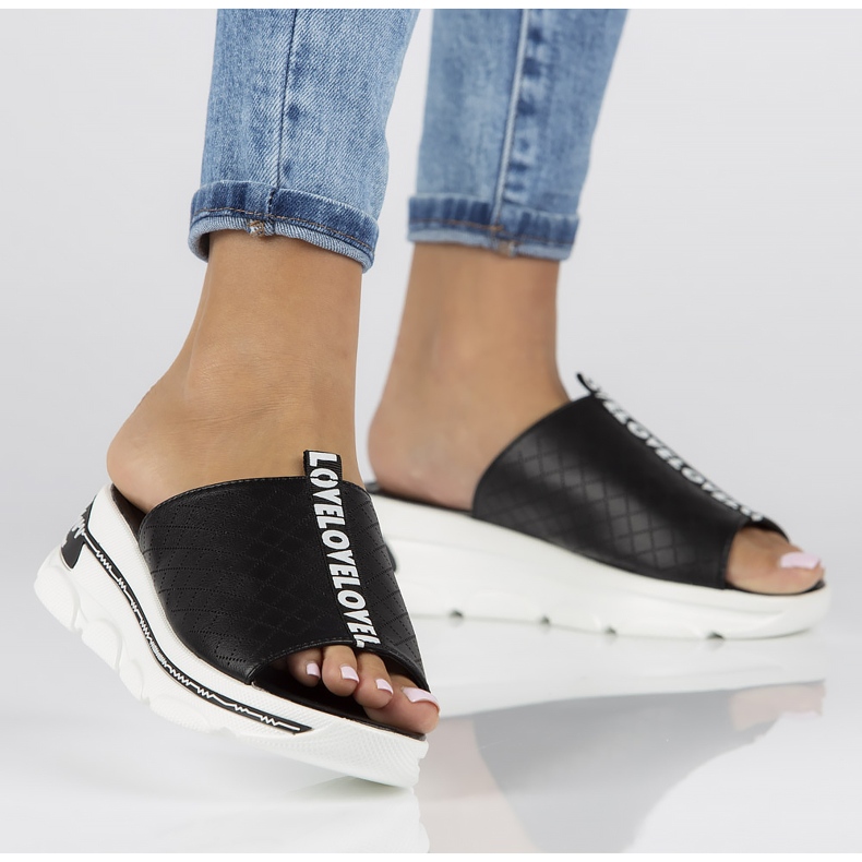 Babouches en cuir Filippo DK3679/22 Bk noir le noir 1