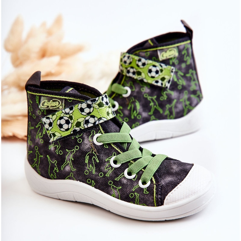 BEFADO S.A. Baskets Hautes Enfant Football Befado 268X070 Gris-Vert 2 BEFADO S.A. Baskets Hautes Enfant Football Befado 268X070 Gris-Vert 2
