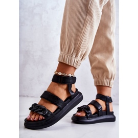 Sandales Cuir Avec Chaîne La.Fi Noir Alissia le noir 2 Sandales Cuir Avec Chaîne La.Fi Noir Alissia le noir 2