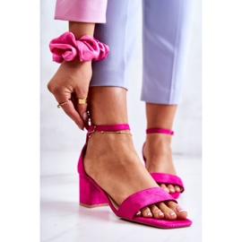 Vinceza Sandales en daim à la mode On A Bar Fuchsia Rovena rose 1