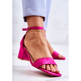 Vinceza Sandales en daim à la mode On A Bar Fuchsia Rovena rose 3