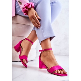 Vinceza Sandales en daim à la mode On A Bar Fuchsia Rovena rose 5