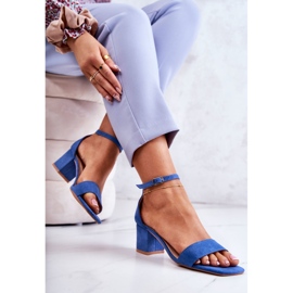 Vinceza Sandales en daim à la mode On A Bar Rovena Blue bleu 1