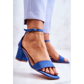Vinceza Sandales en daim à la mode On A Bar Rovena Blue bleu 3