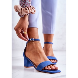 Vinceza Sandales en daim à la mode On A Bar Rovena Blue bleu 4