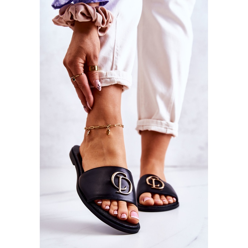 Chaussons Femme Cuir Nicole 2735 Noir le noir 1