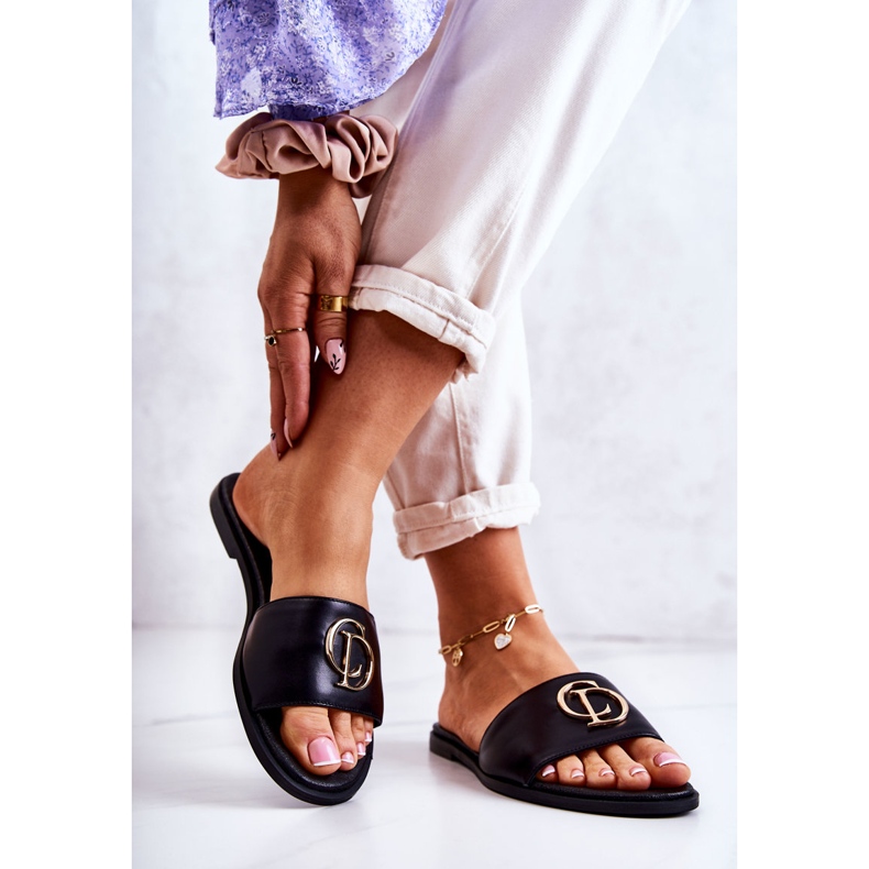 Chaussons Femme Cuir Nicole 2735 Noir 2