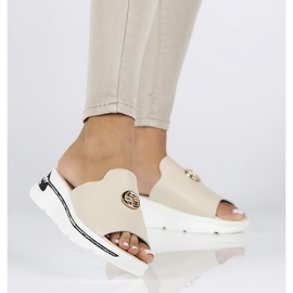 Babouches en cuir Filippo DK3872/22 Be beige 1