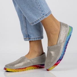 Chaussures en cuir Filippo DP1213 / 20 Si argent 2