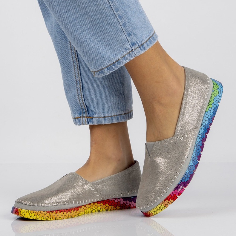 Chaussures en cuir Filippo DP1213 / 20 Si argent 2