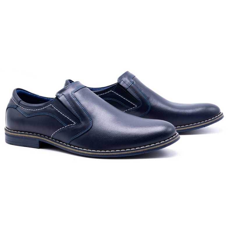 Olivier Chaussures élégantes pour hommes 283LU bleu marine 2
