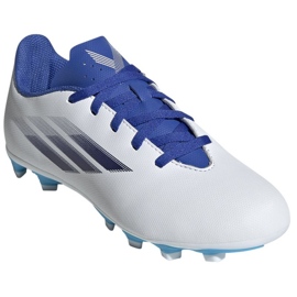 Chaussures de foot Adidas X Speedflow.4 FxG Jr GW7519 multicolore blanche 2