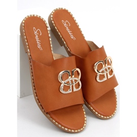 Chaussons femme Inday Camel brun 1