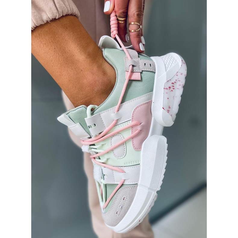 Baskets Zeny vertes multicolore 1