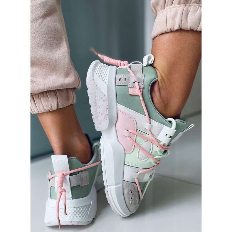 Baskets Zeny vertes multicolore 2