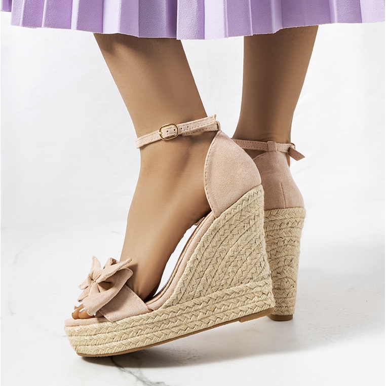 Espadrilles beiges sur le compensé Terrace 1 Espadrilles beiges sur le compensé Terrace 1