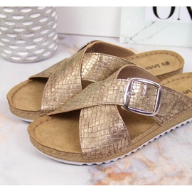 Inblu W ARC17 chaussons serpent or d'or 2