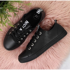 Baskets en cuir écologique Filippo W PAW221B noir le noir 3