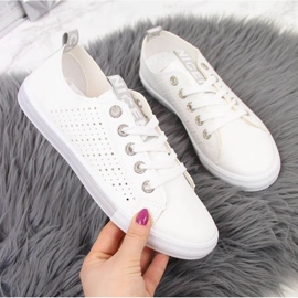 Baskets en cuir écologique Filippo W PAW221A blanc blanche 1