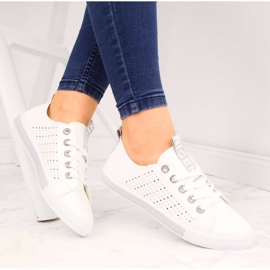 Baskets en cuir écologique Filippo W PAW221A blanc blanche 2