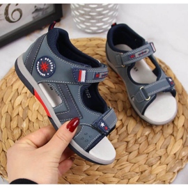 Sandales velcro American Club Jr AM891B bleu marine 1 Sandales velcro American Club Jr AM891B bleu marine 1