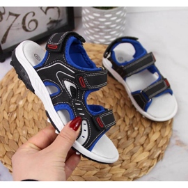 Sandales velcro American Club Jr AM893A noir 1