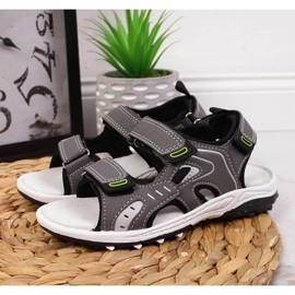 Sandales velcro Amyerican Club Jr. AM893B gris 2