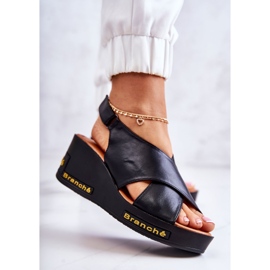 Vinceza Sandales pour femmes avec velcro noir Amaze 2