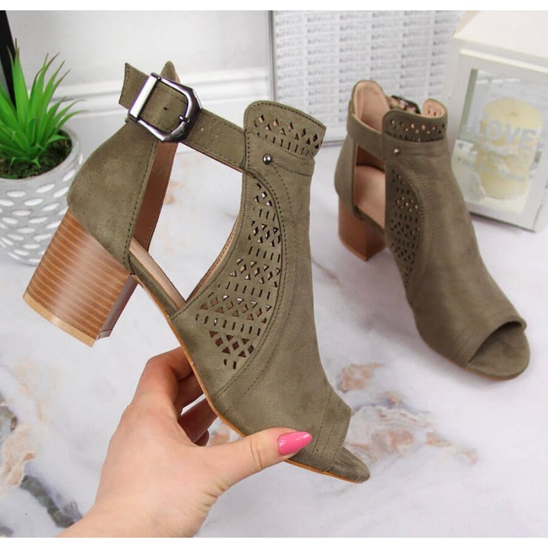 Sandales ajourées T.Sokolski W SCA159B kaki 1