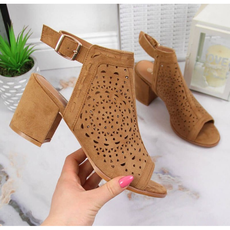 Sandales ajourées T.Sokolski W SCA160 camel brun 1