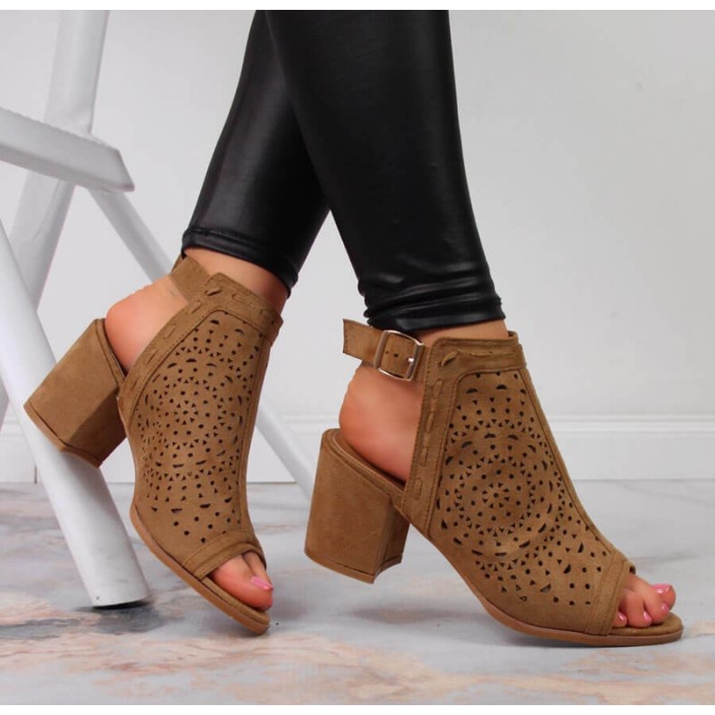 Sandales ajourées T.Sokolski W SCA160 camel brun 2