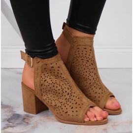 Sandales ajourées T.Sokolski W SCA160 camel brun 4