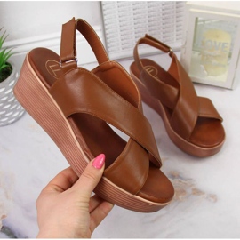 Sandales compensées marron Filippo W PAW349B brun 1