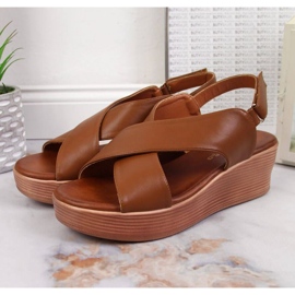 Sandales compensées marron Filippo W PAW349B brun 5