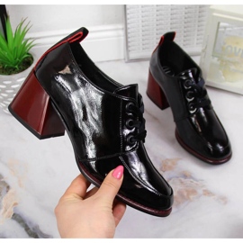 Chaussures en cuir sur le bloc Filippo W PAW350 noir 1