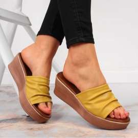 Chaussons compensés Filippo W PAW354 jaune 2