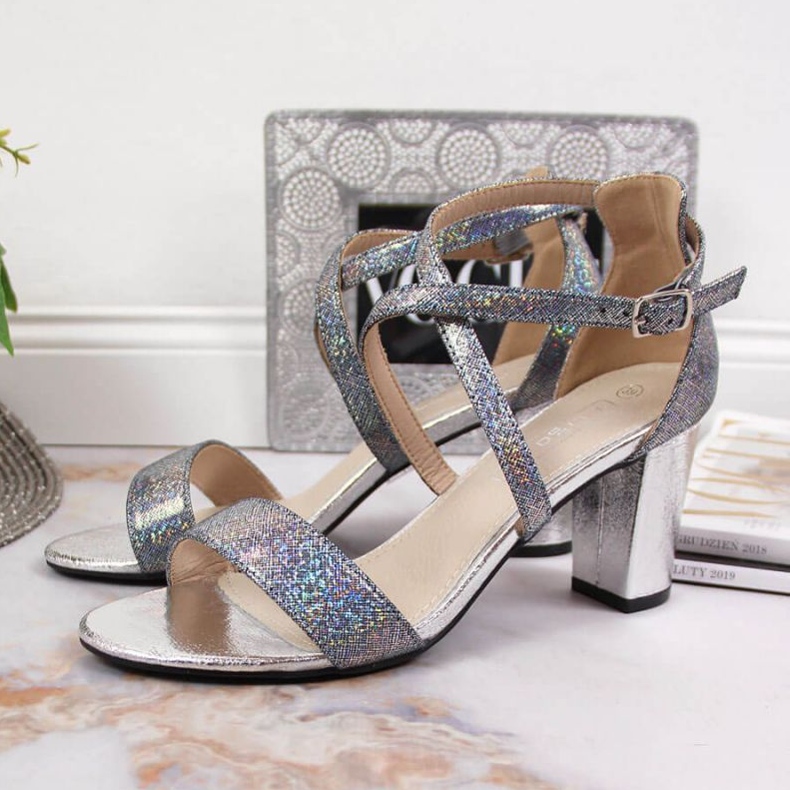 Sandales sur le poteau Filippo W PAW355A argent 2