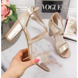 Sandales dorées Filippo W PAW355B sur le poteau 1