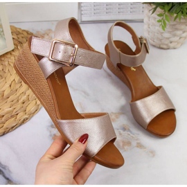 Sandales compensées Sergio Leone W SK376A beige 1