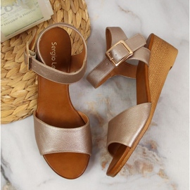 Sandales compensées Sergio Leone W SK376A beige 3
