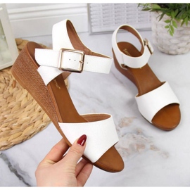 Sandales sur le coin Sergio Leone W SK376B blanc blanche 1