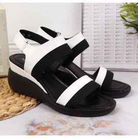 Sandales compensées Sergio Leone W SK377B blanc blanche 2