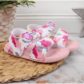 Sandales mousse velcro American Club Jr AM882A rose 2 Sandales mousse velcro American Club Jr AM882A rose 2