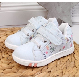 Chaussures de sport velcro American Club Jr AM883B bleu 2